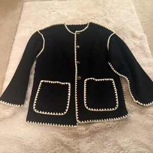 J. ING black and white jacket size small